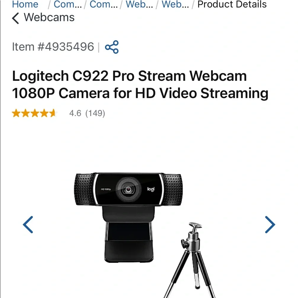 Web cam with tripod new never used